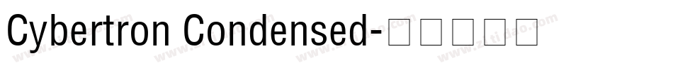 Cybertron Condensed字体转换